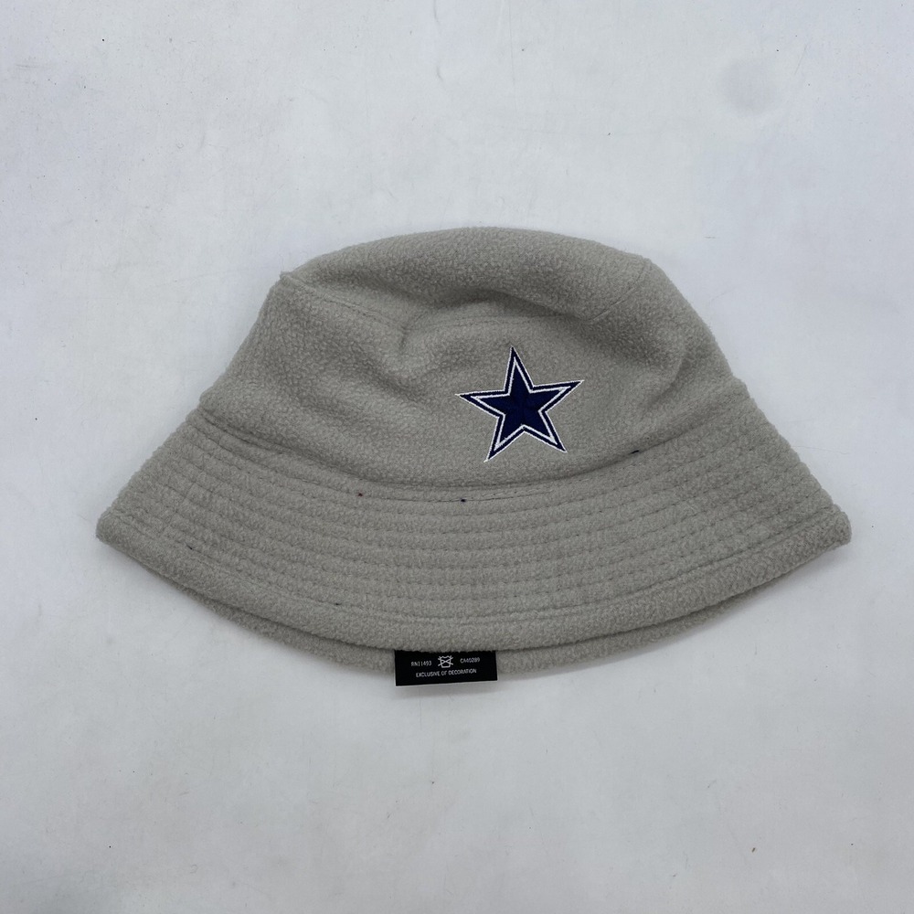 NFL Dallas Cowboys Beanie Bucket Hat Cap Grey New Era One Size OSFA